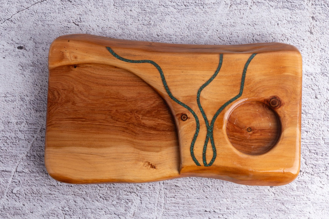 Arava Rosh Hashanah or Round Challah Display Tray