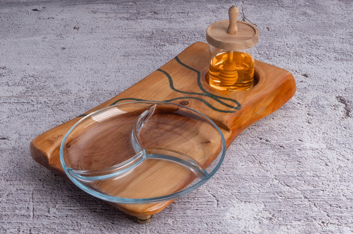 Arava Rosh Hashanah or Round Challah Display Tray