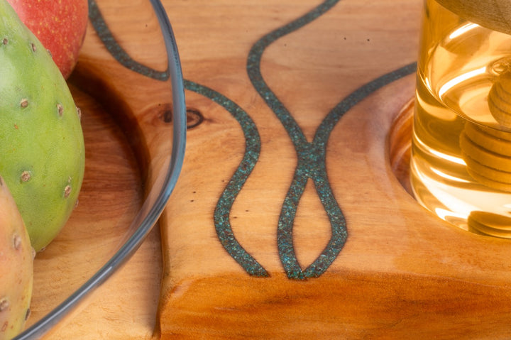 Arava Rosh Hashanah or Round Challah Display Tray
