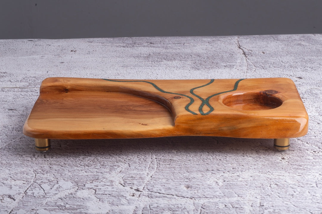 Arava Rosh Hashanah or Round Challah Display Tray