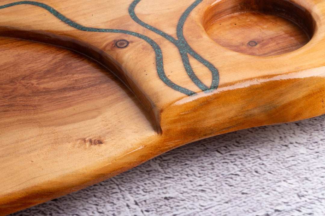 Arava Rosh Hashanah or Round Challah Display Tray