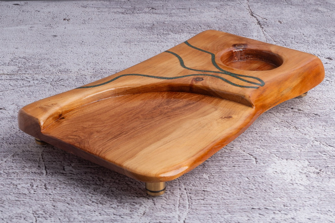 Arava Rosh Hashanah or Round Challah Display Tray