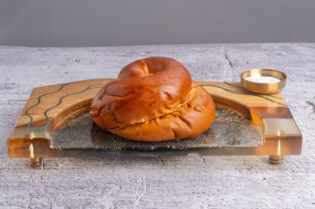 Hasharon Mazza Shemurah or Round Challah Display Tray